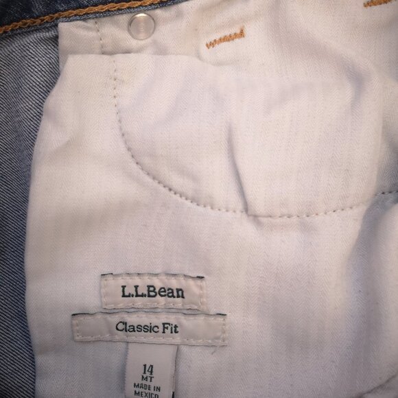 L.L. Bean Classic Fit Ladies Size 14 Tall Medium Wash Blue Jeans - Picture 11 of 15